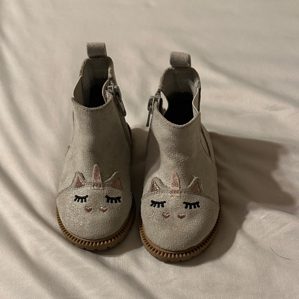 Wonder Nation Unicorn Kids Boots - Gray